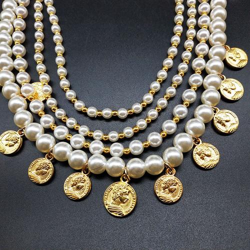 珍珠产品编号nk-191021-02产品说明工厂批发珍珠花项链和耳环套装首饰